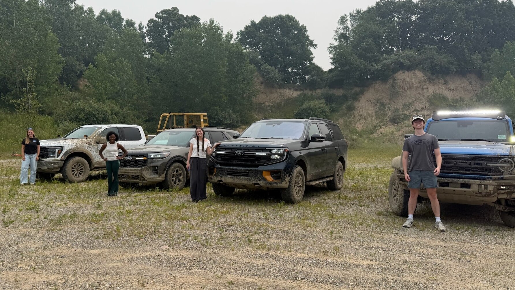 The interns were able to test a powerhouse lineup of Ford vehicles.